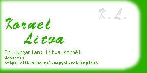 kornel litva business card